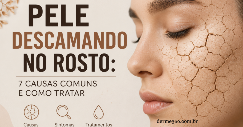 Pele descamando no rosto
