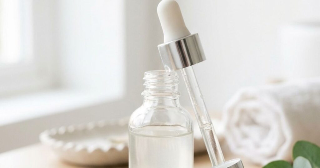Sérum de niacinamida em rotina de skincare para manchas no rosto